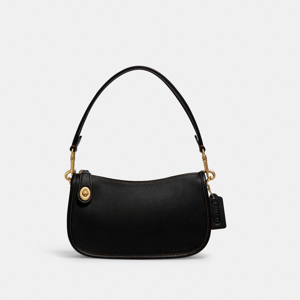 Coach, Bags, Coach Black Small Leather Pochette