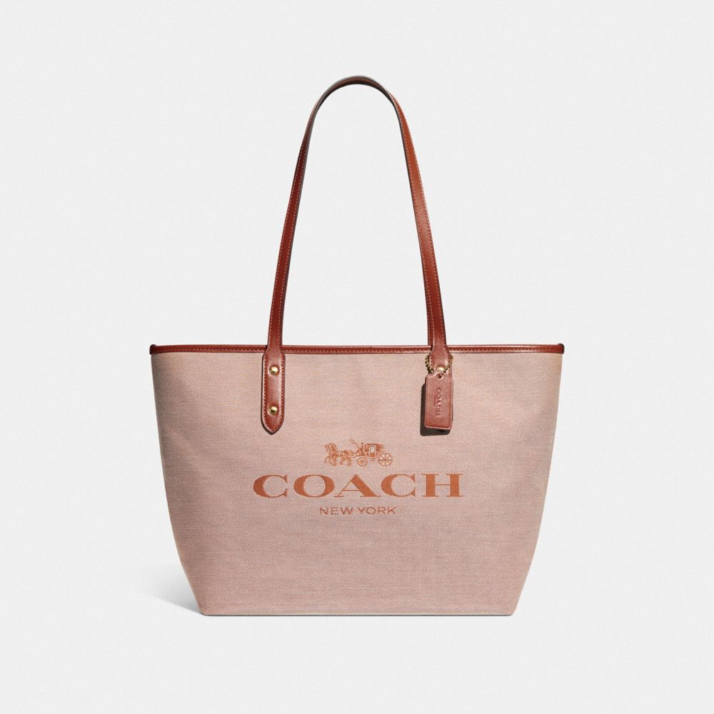 City Zip Tote With Horse And Carriage COACH®