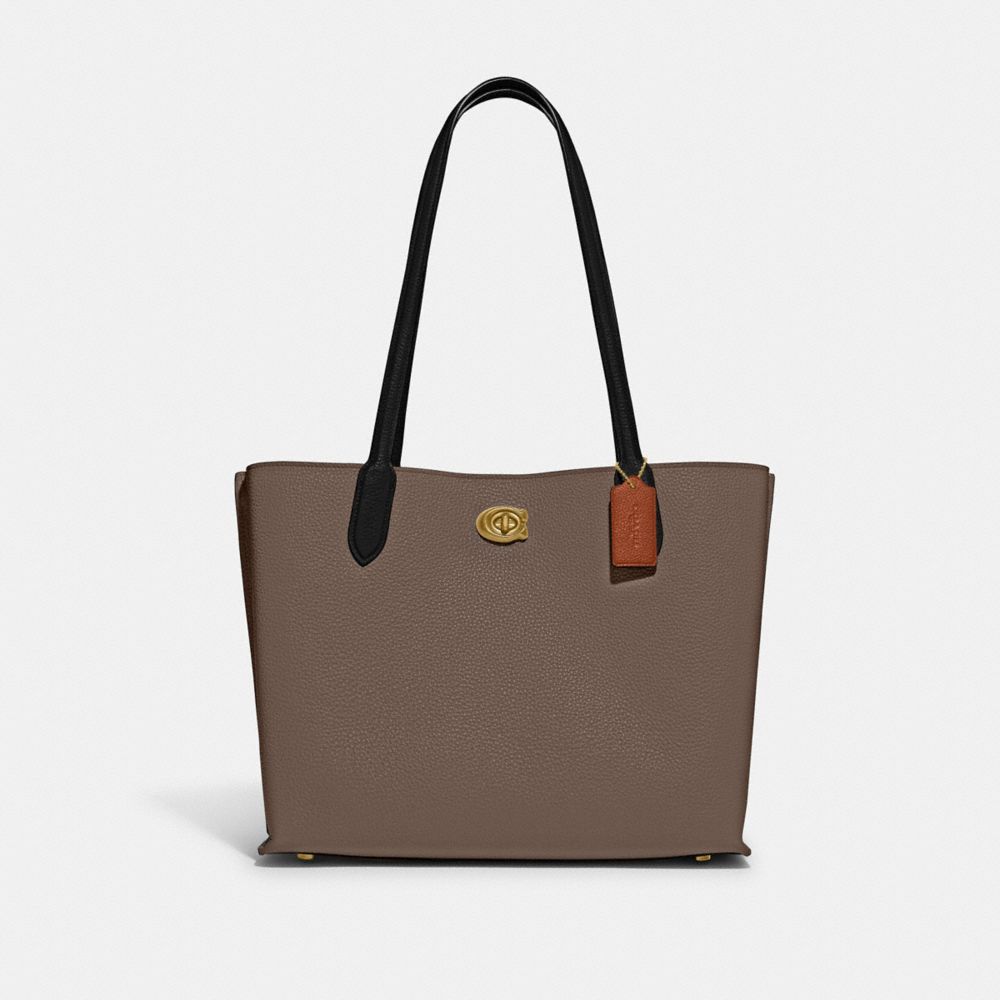 Willow Tote Bag In Colorblock With Signature Canvas Interior, ProductTile
