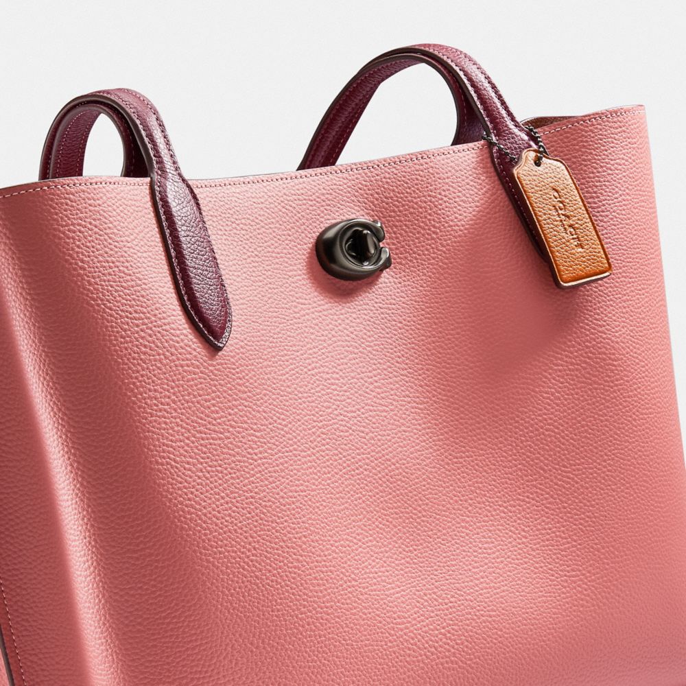 COACH® | Willow Tote In Colorblock With Signature Canvas Interior