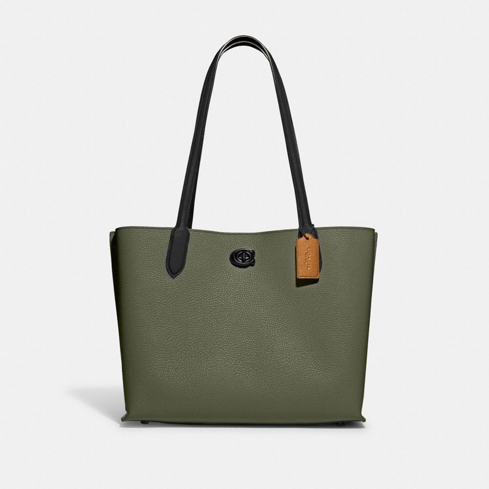 Willow Tote In Colorblock With Signature Canvas Interior image number 0