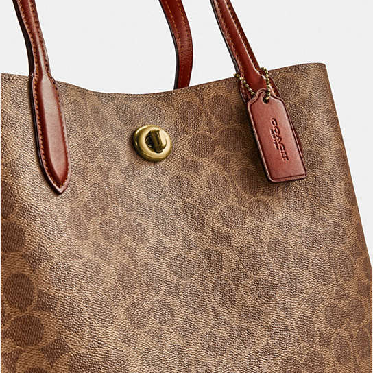 COACH® | Willow Tote In Signature Canvas