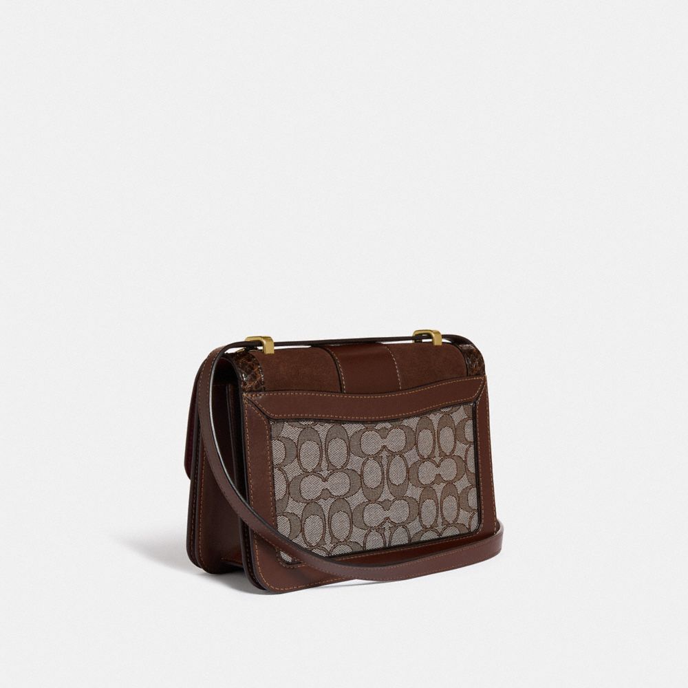 COACH® Alie Shoulder Bag In Signature Jacquard With Snakeskin Detail