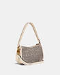 COACH®,SWINGER BAG IN SIGNATURE JACQUARD,Jacquard,Small,Brass/Stone Ivory,Angle View