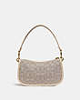 COACH®,SWINGER BAG IN SIGNATURE JACQUARD,Jacquard,Small,Brass/Stone Ivory,Back View