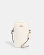 COACH®,NORTH/SOUTH ZIP CROSSBODY,Mini,Gold/Chalk,Front View