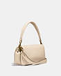 COACH®,PILLOW TABBY SHOULDER BAG 26,Smooth Leather,Medium,Brass/Ivory,Angle View