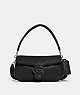 COACH®,PILLOW TABBY SHOULDER BAG 26,Smooth Leather,Small,Silver/Black,Front View