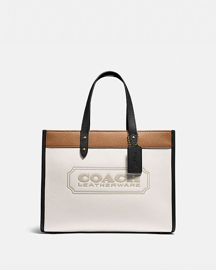 CoachField Tote 30 In Colorblock With Coach Badge
