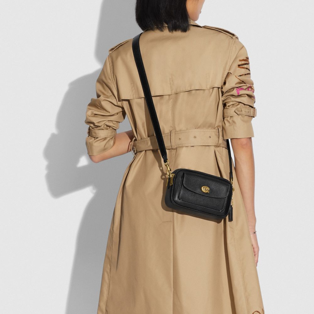 coach leather willow camera bag