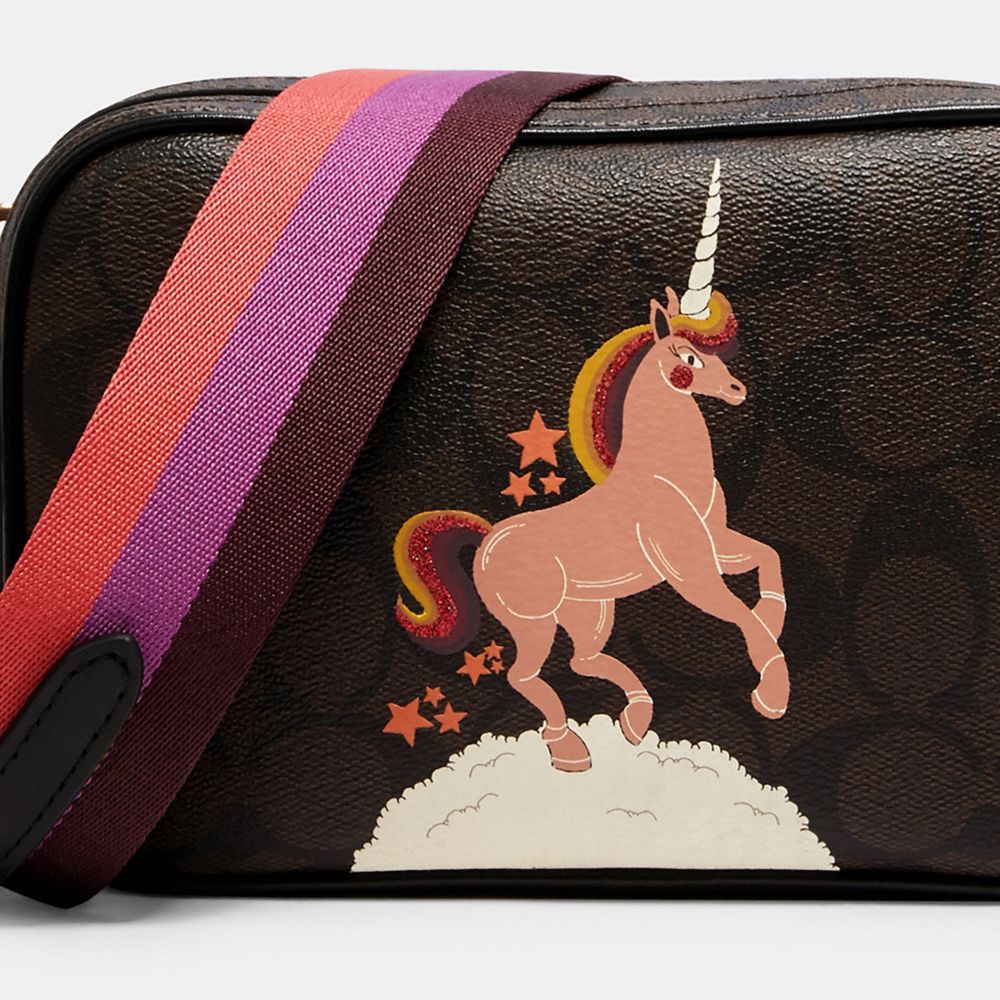 COACH® Outlet Jes Crossbody 20 In Signature Canvas With Unicorn