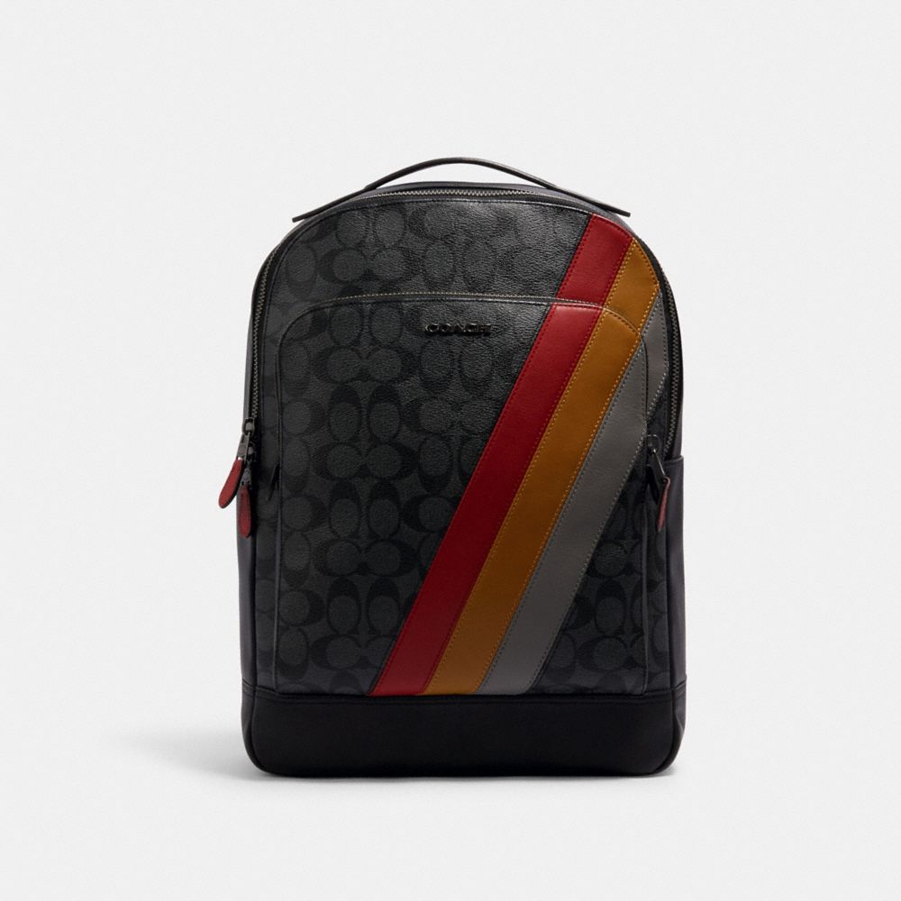 COACH® Outlet | Graham Backpack In Signature Canvas With Diagonal ...