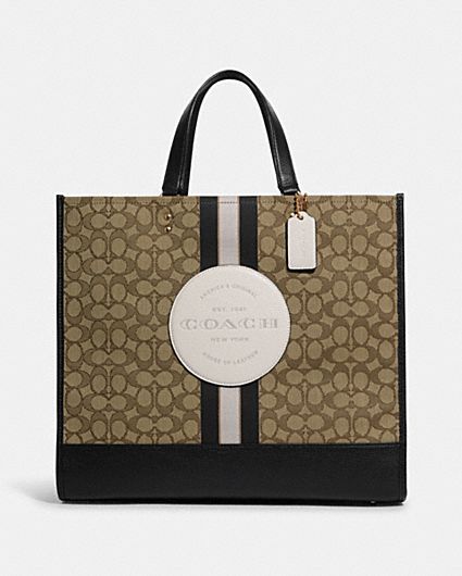 COACH® Outlet | Dempsey Tote 40 In Signature Jacquard With Stripe 