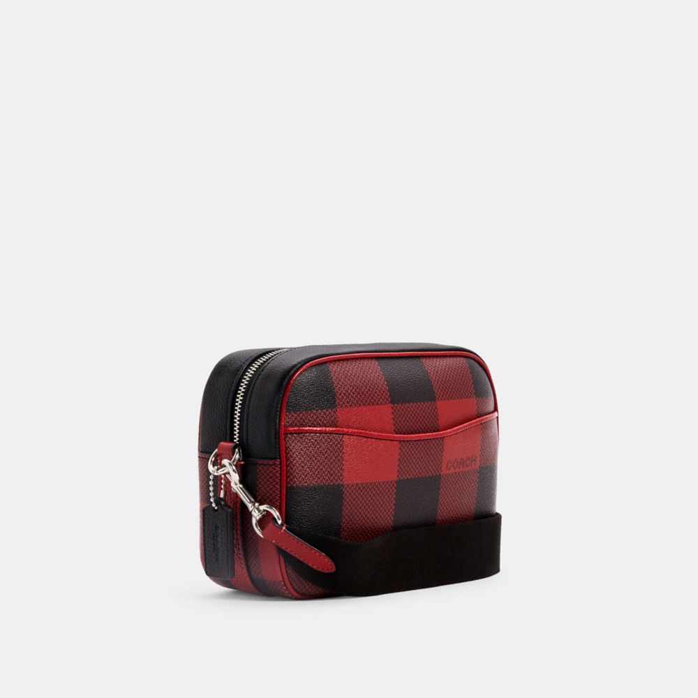 COACH® Outlet | Dempsey Camera Bag With Buffalo Plaid Print And Coach Patch