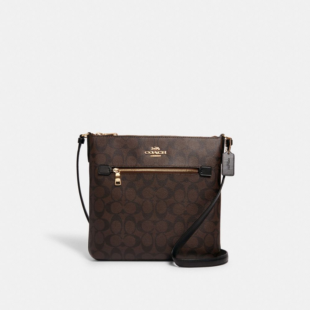 Coach Crossbody Bags Offers Online - Gold / Brown Black Mini Rowan