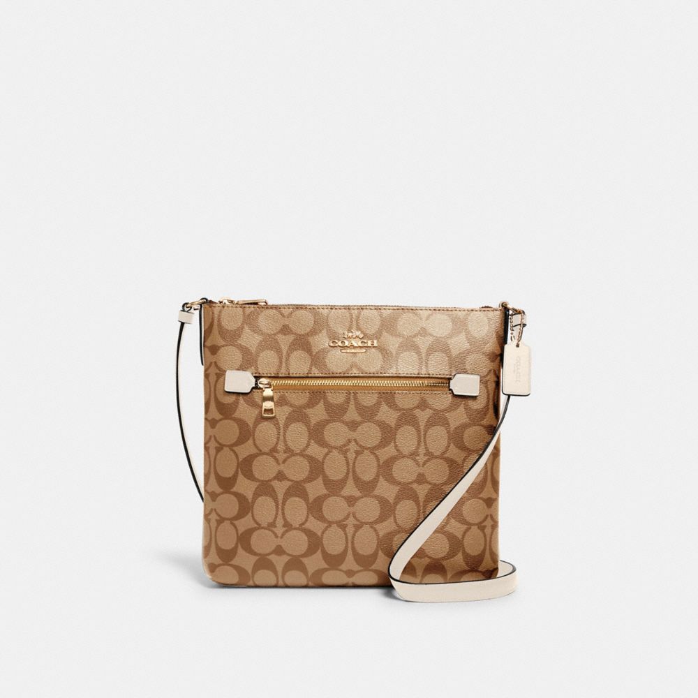 Coach Outlet Mini Rowan File Bag In Signature Canvas With Nostalgic Ditsy  Print