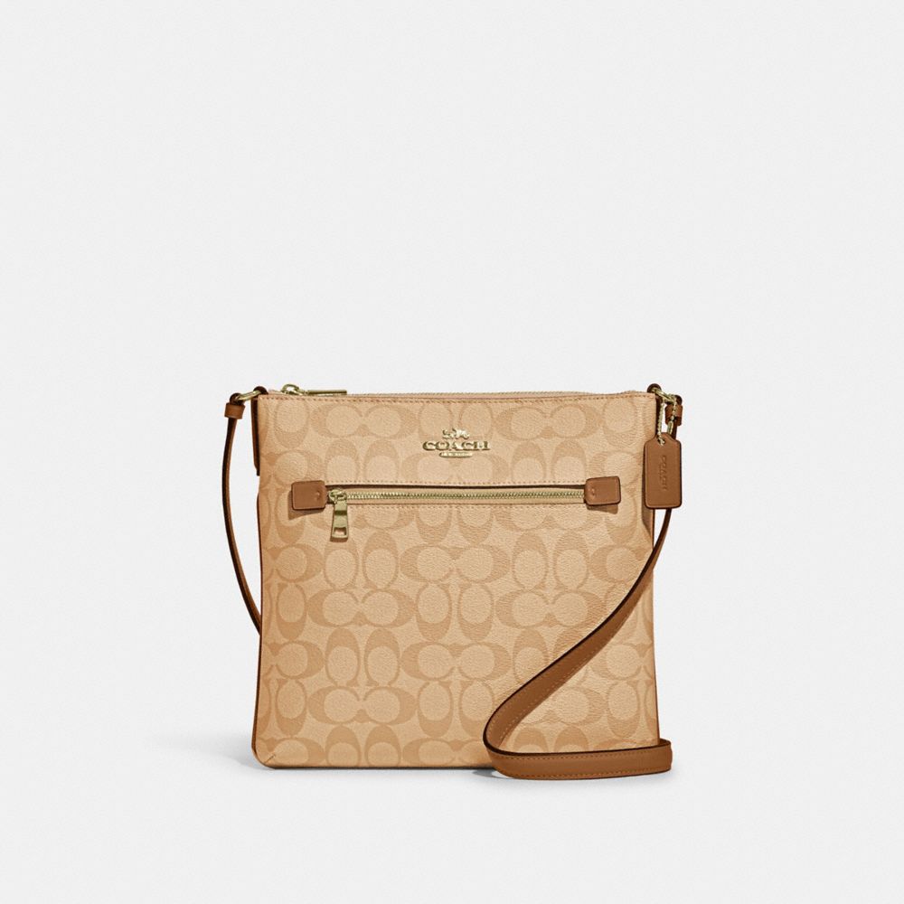 COACH®  Ellie File Bag In Signature Canvas With Disco Patches