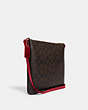 COACH®,ROWAN FILE BAG IN SIGNATURE CANVAS,pvc,Small,Everyday,Gold/Brown 1941 Red,Angle View