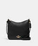 COACH®,ELLIE FILE BAG,Pebbled Leather,Medium,Everyday,Gold/Black,Front View