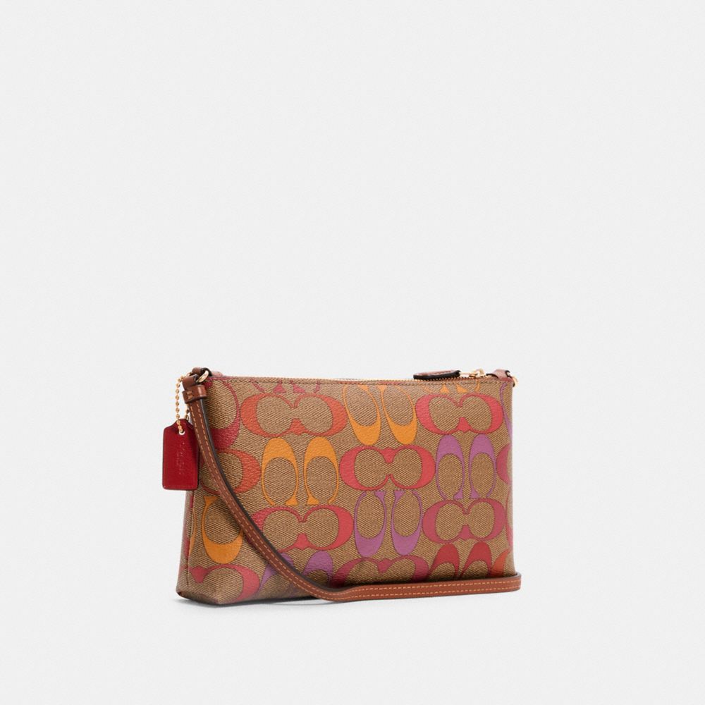 COACH® Outlet Zip Top Crossbody In Rainbow Signature Canvas