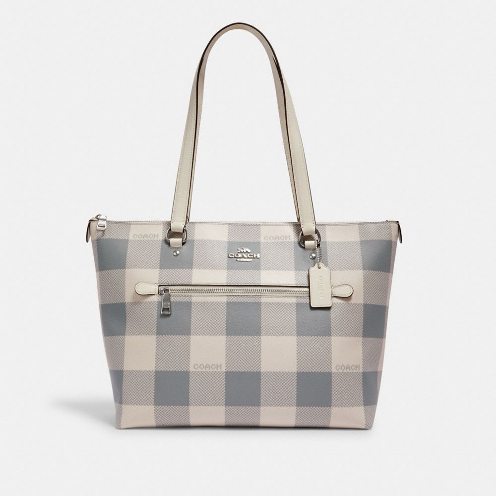 Coach gallery tote buffalo plaid sale