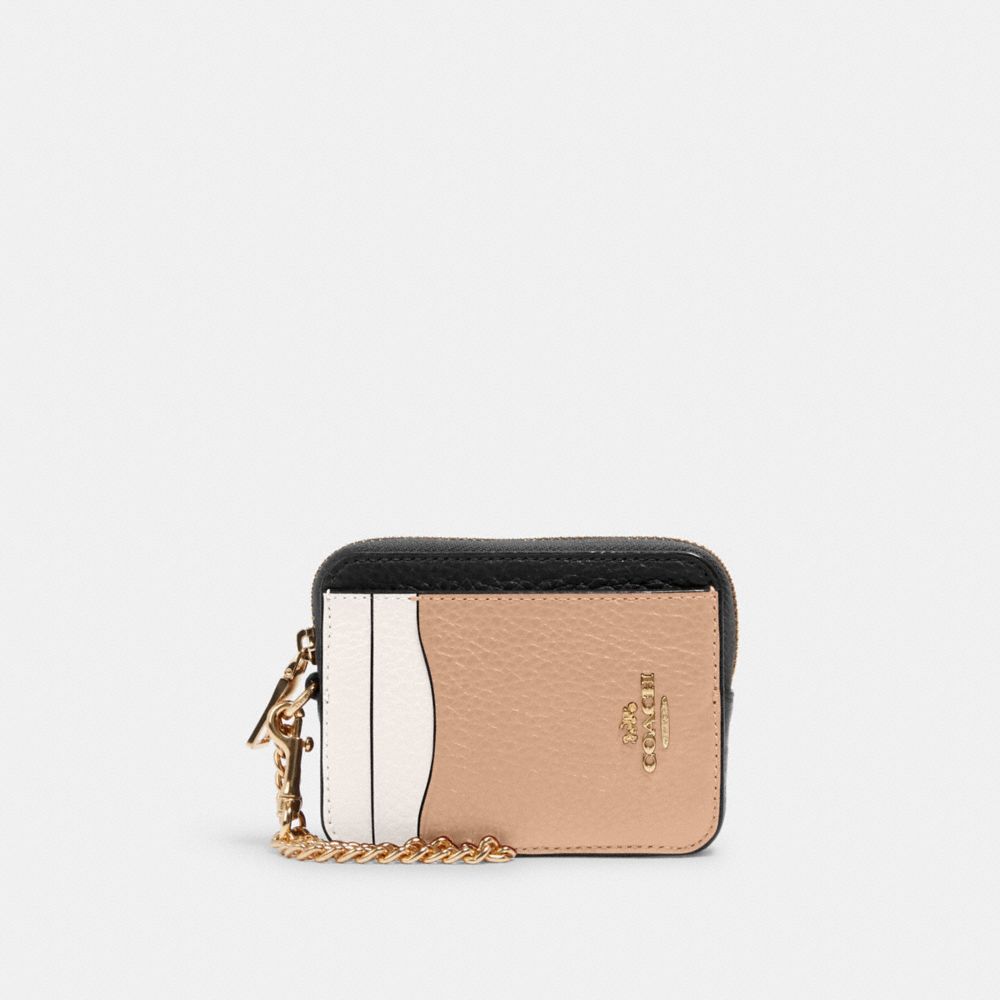 coach card zip wallet