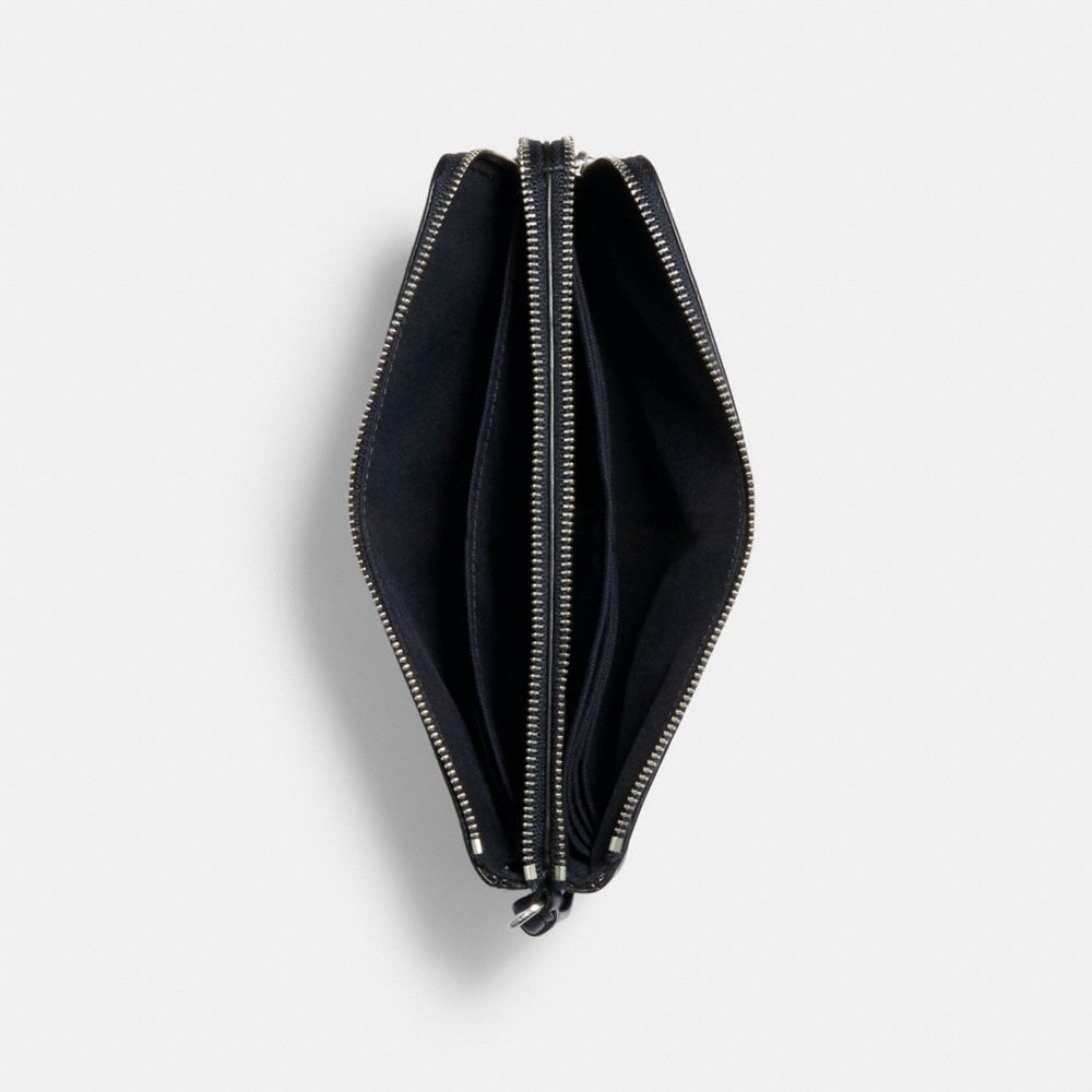 COACH® Outlet Double Zip Wallet In Signature Canvas With Snowflake Print