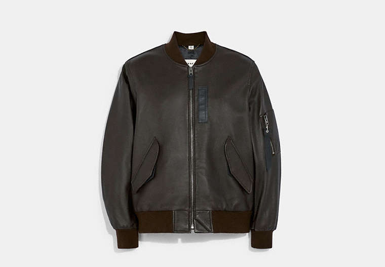 Leather Ma 1 Jacket image number 0