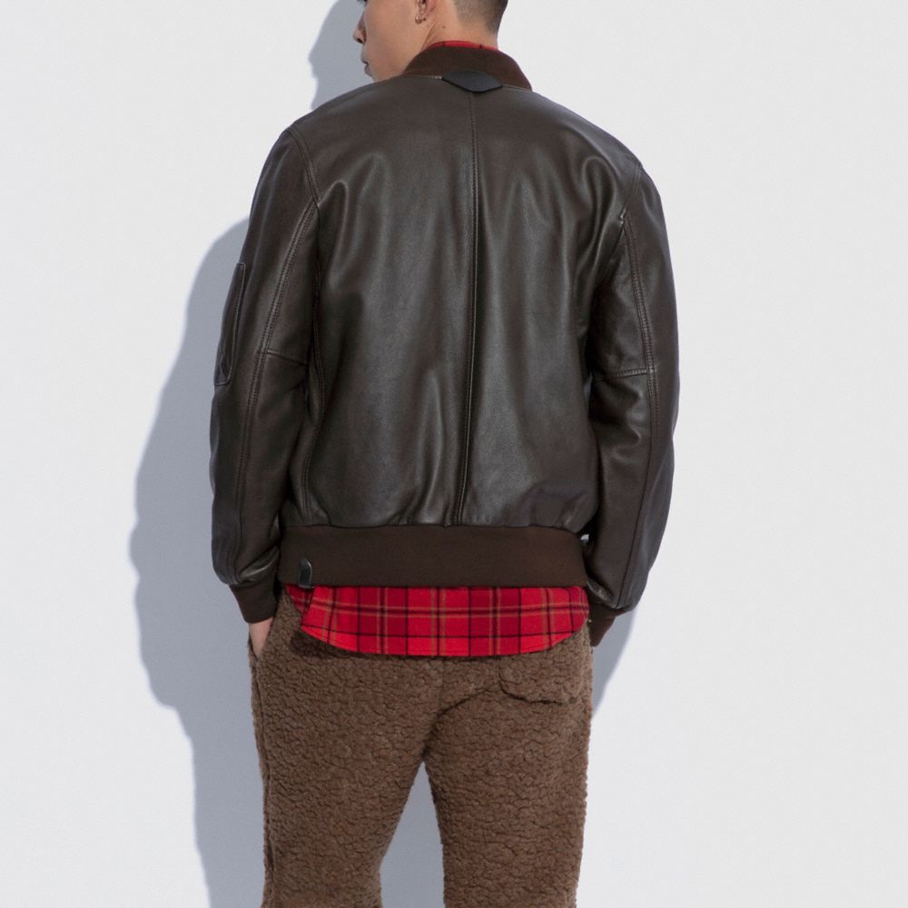 COACH® | Leather Ma 1 Jacket