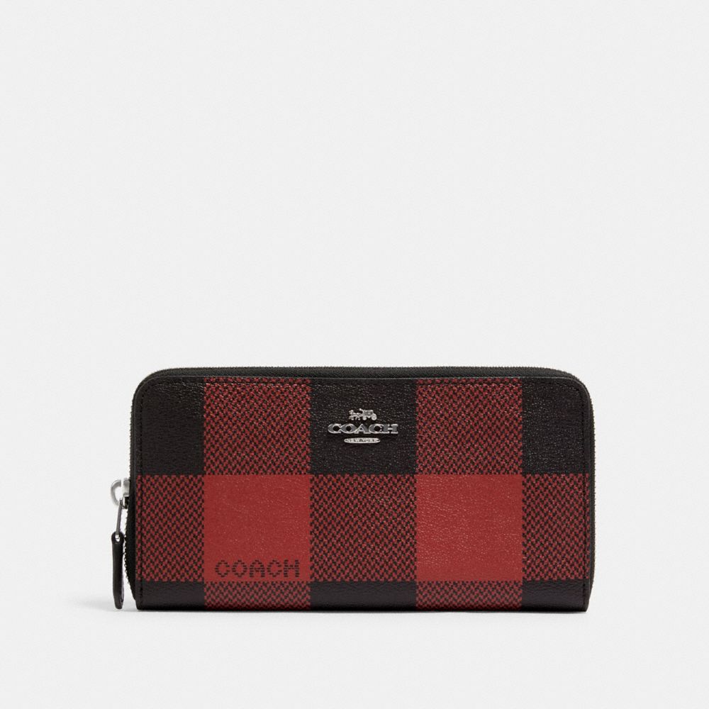 coach-outlet-accordion-zip-wallet-with-buffalo-plaid-print