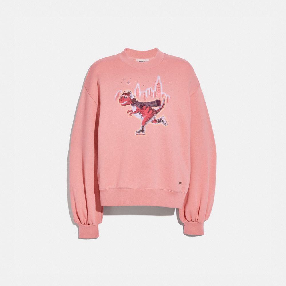 COACH®: Rexy City Skyline Sweatshirt With Puff Sleeve