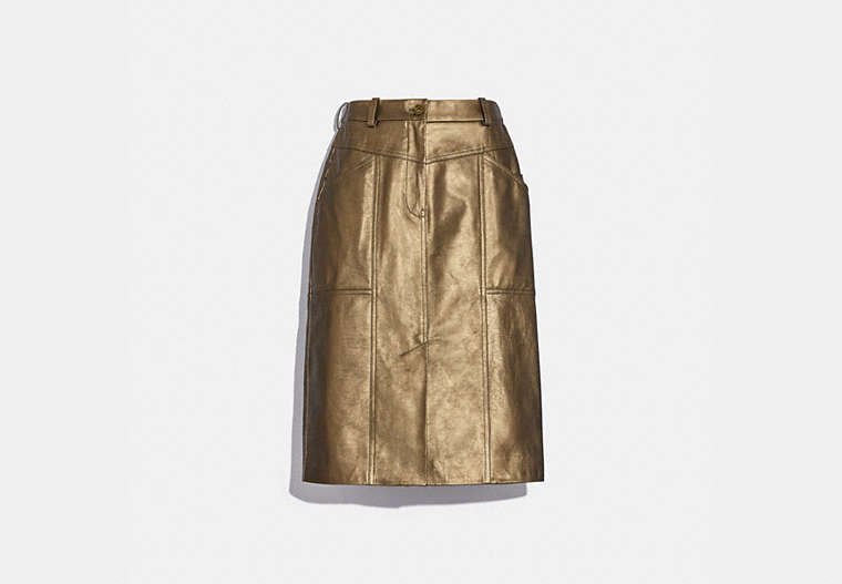 Metallic Leather Midi Skirt | COACH®