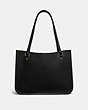 COACH®,TYLER CARRYALL,Pebbled Leather,Large,Brass/Black,Back View