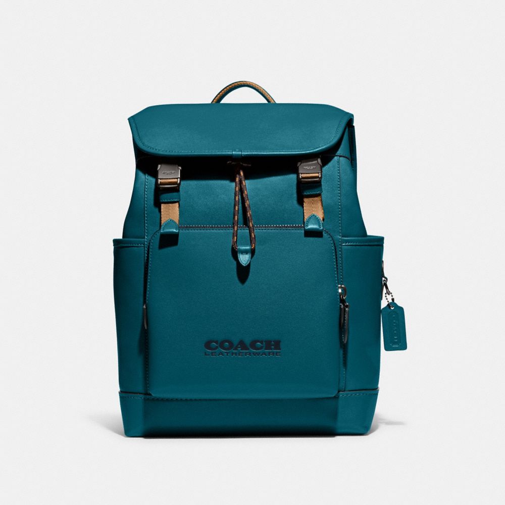 Coach League Flap Backpack In Deep Turquoise | ModeSens