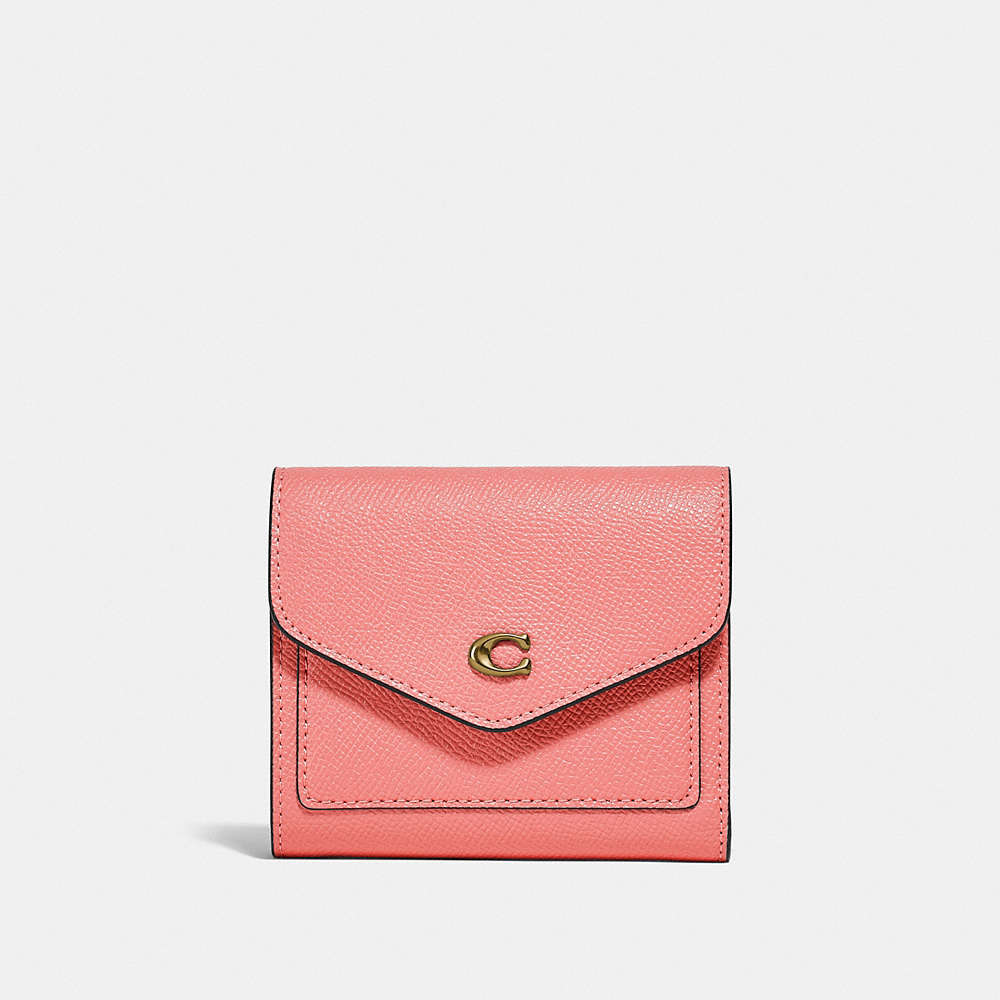 Coach Wyn Small Wallet In Brass/candy Pink