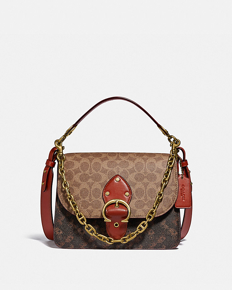 Beat Shoulder Bag In Signature Canvas With Horse And Carriage Print