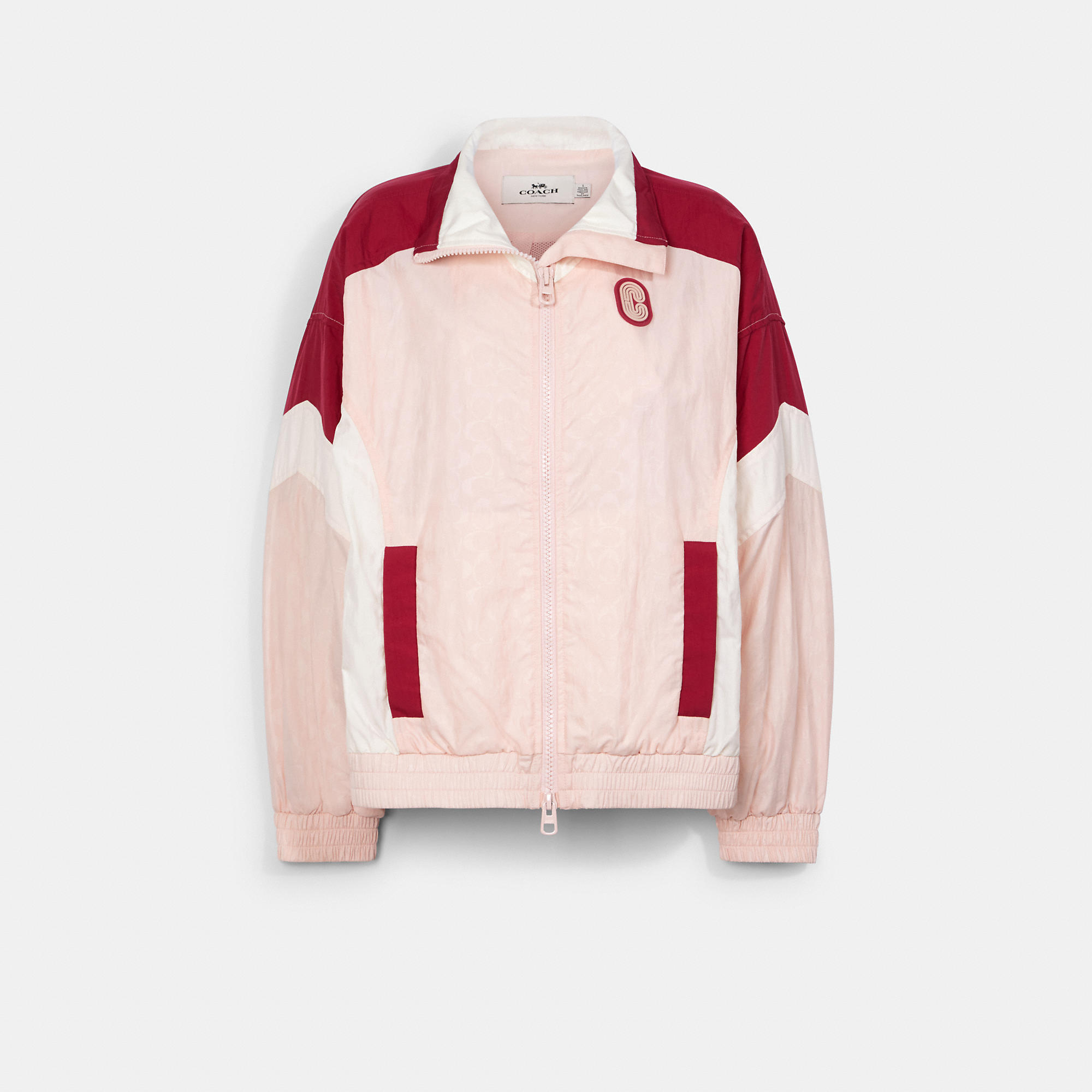 Coach Colorblock Signature Track Jacket In Pink | ModeSens