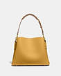 COACH®,WILLOW SHOULDER BAG IN COLORBLOCK,Pebble Leather,Large,Brass/Yellow Gold Multi,Back View