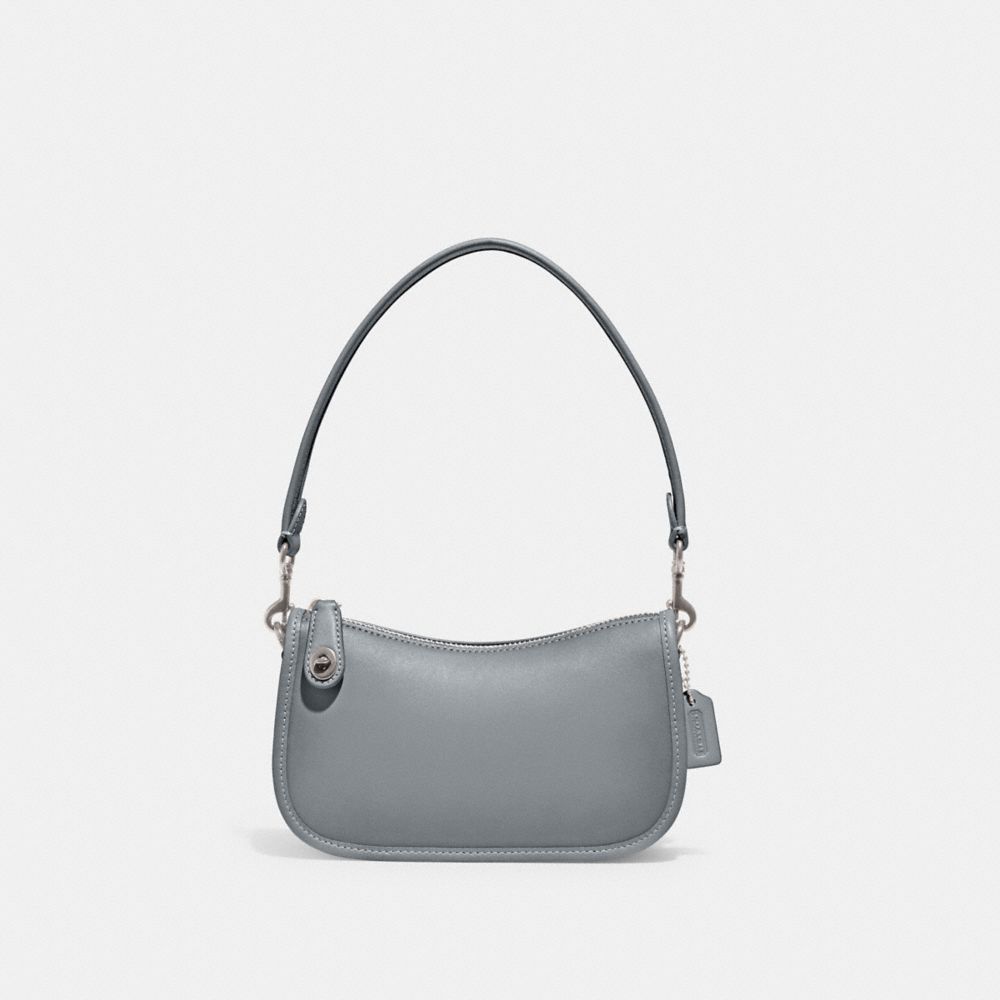 Coach Swinger 20 In Silver/grey Blue