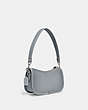 COACH®,SWINGER 20,Smooth Leather,Mini,Silver/Grey Blue,Angle View