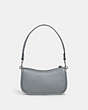 COACH®,SWINGER 20,Smooth Leather,Mini,Silver/Grey Blue,Back View