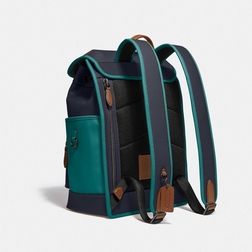 COACH® | League Flap Backpack In Colorblock