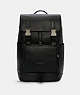 COACH®,TRACK BACKPACK,Leather,Large,Office,Gunmetal/Black,Front View