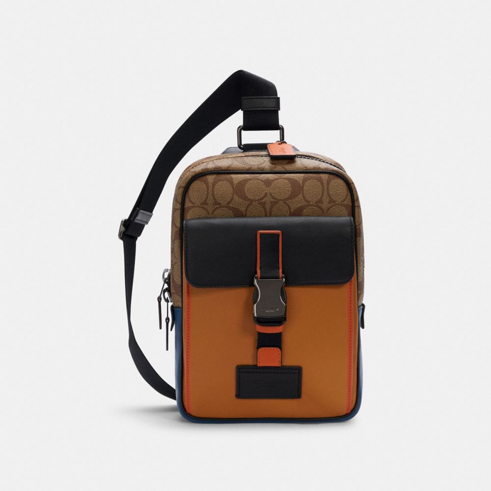 COACH® Outlet Track Pack In Colorblock Signature Canvas
