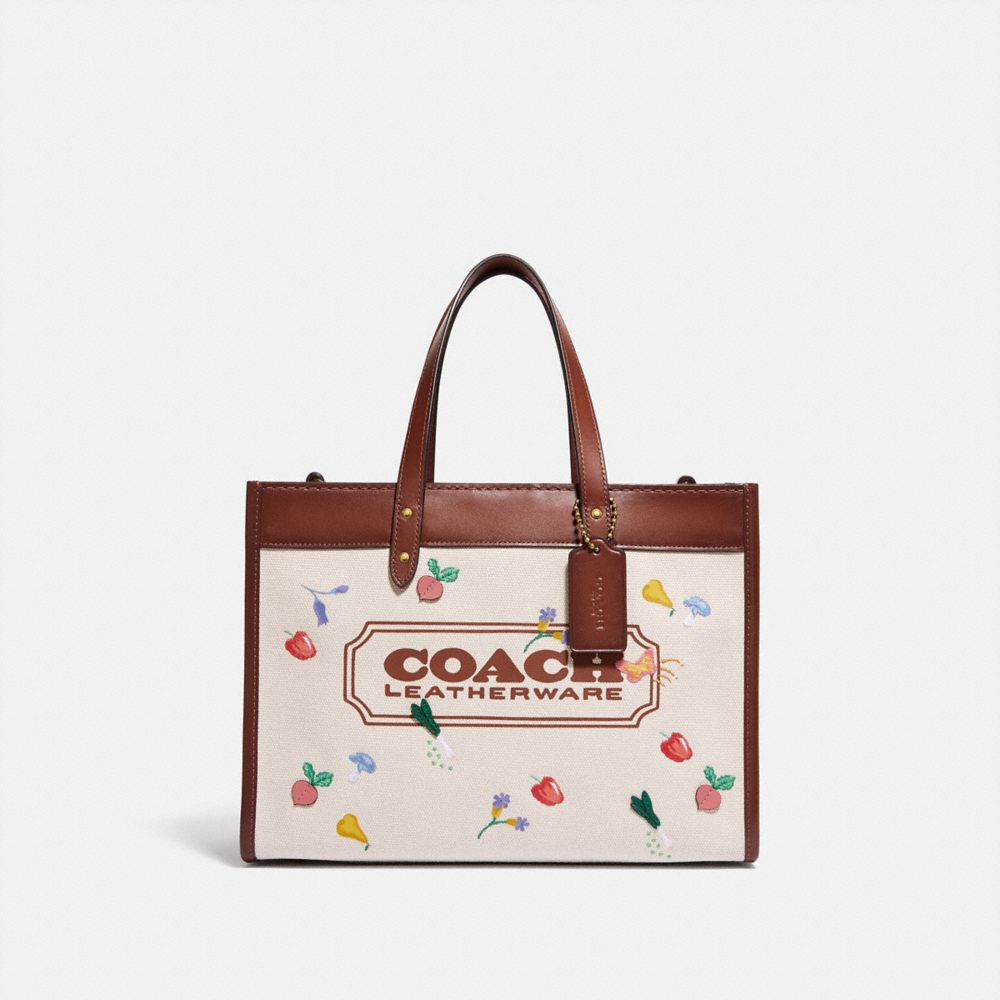 Field Tote 30 With Garden Embroidery Coach Badge COACH®