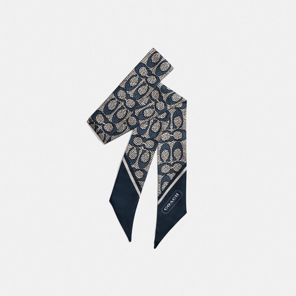 Monochrome Logo-Print Silk Scarf