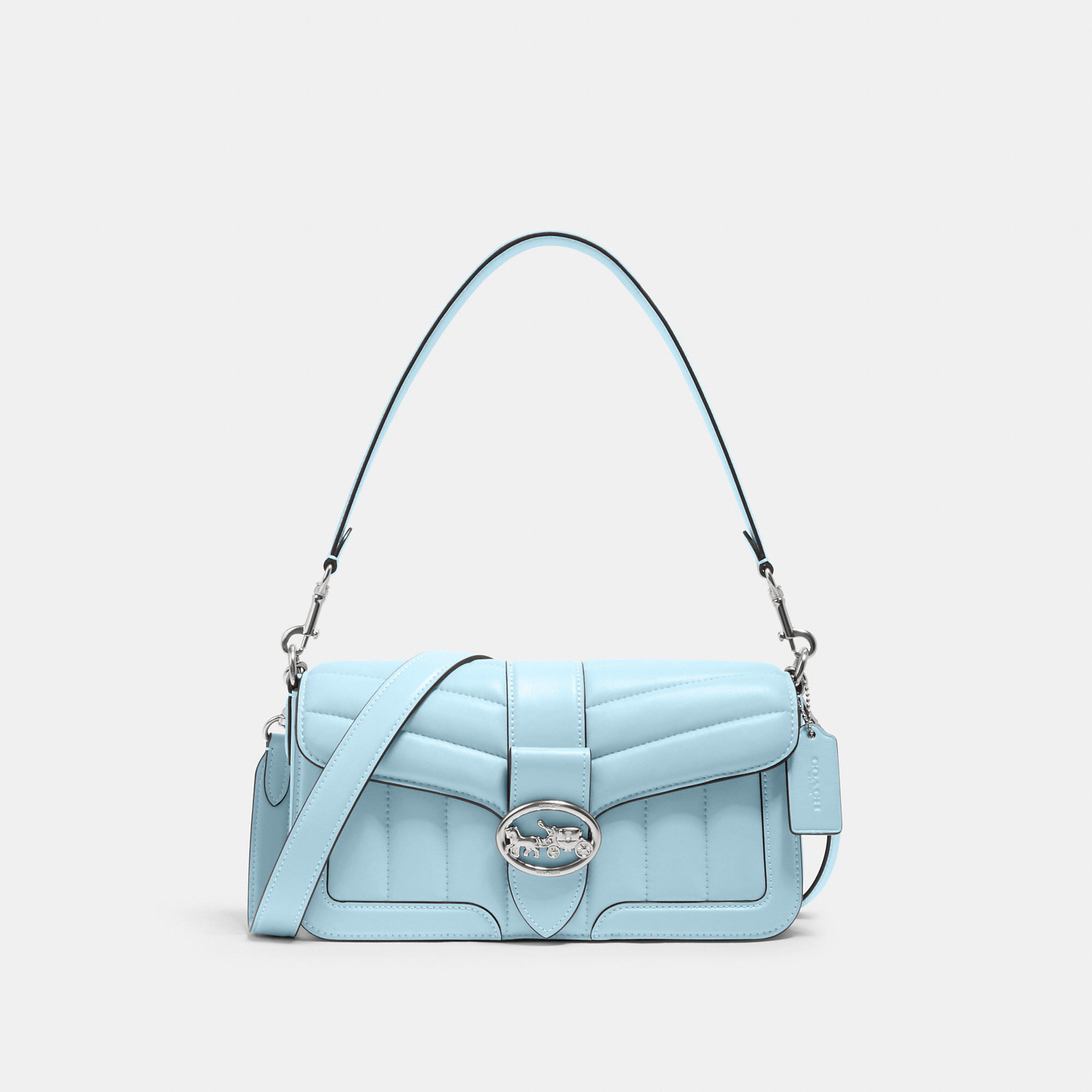 Women's Georgie Shoulder Bag With Puffy Quilting In Blue