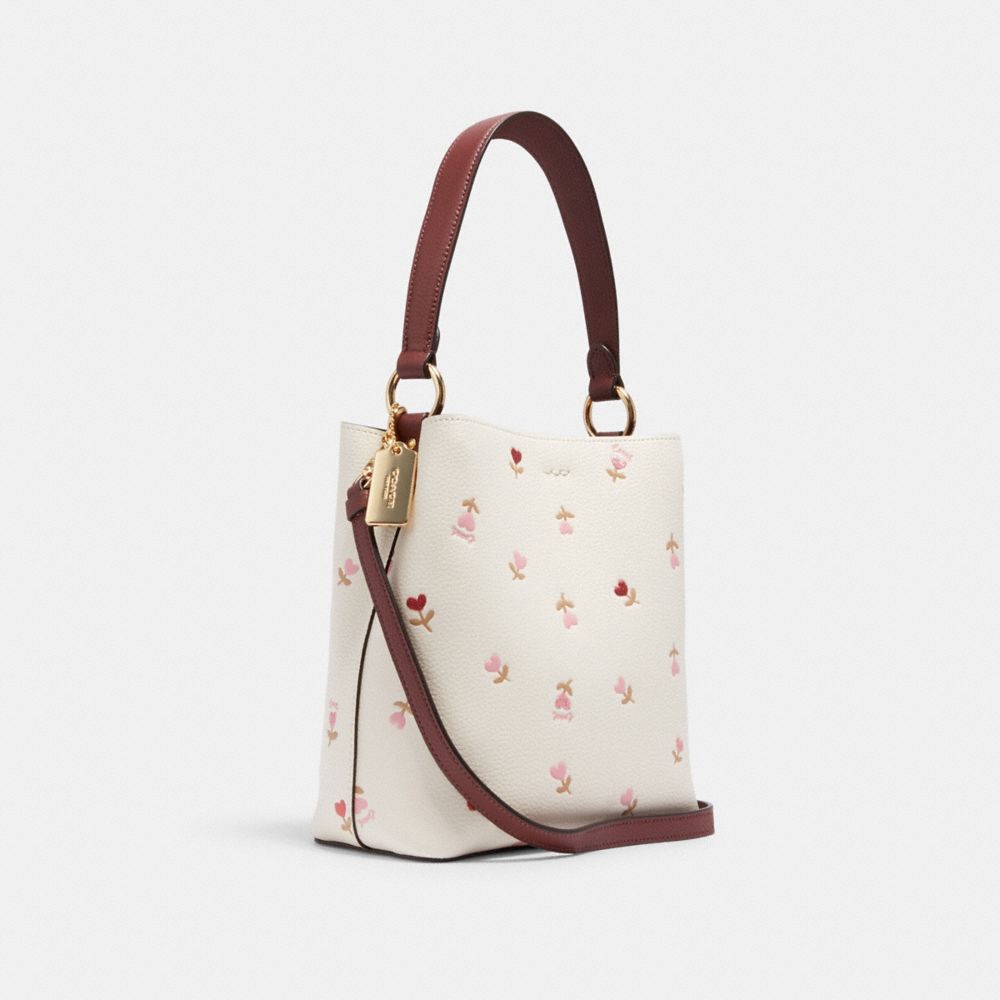 coach floral bucket bag