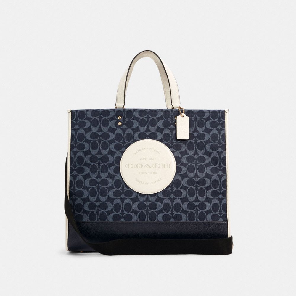 COACH® Outlet | Dempsey Tote 40 In Signature Jacquard With Patch