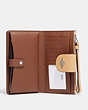 COACH®,PHONE WALLET,Leather,Silver/Latte,Inside View,Top View